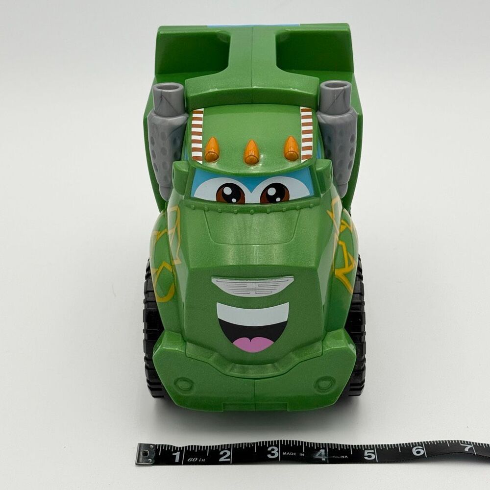 Hasbro Tonka Chuck & Friends "Rowdy the Garbage Truck 2009 10” Green Plastic Tra - Picture 11 of 12